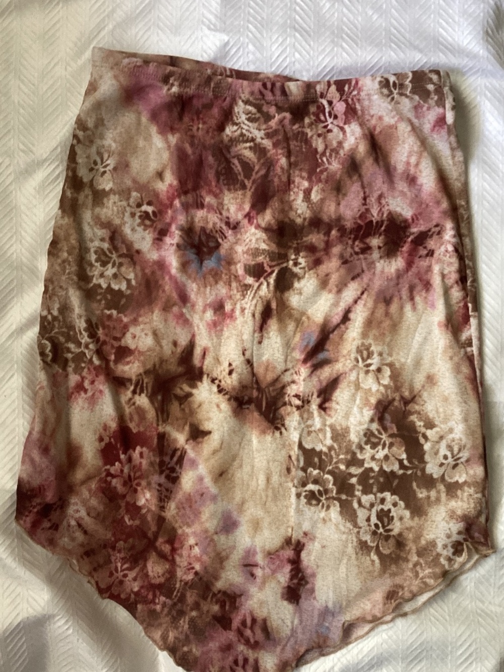 Y2K PS PerSeption Tie Dye Floral Boho skirt Girls Large NEW Jrs xxs